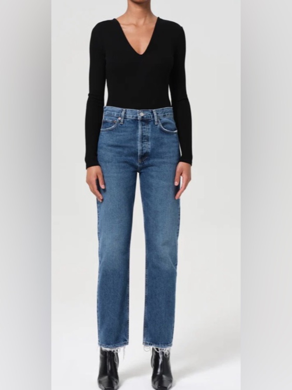AGOLDE  Womens 90’s Pinch Waist High Rise Straight Leg Blue Jeans  Size 32